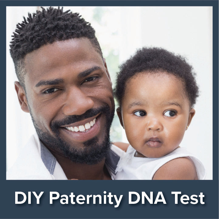 Smiling man holding baby, representing My Forever DNA’s DIY paternity test to confirm biological father-child relationships using your own samples.