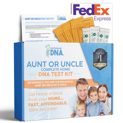 Aunt or Uncle Home DNA Test Kit by My Forever DNA – Voted #1 in the industry. Fast, affordable, 100% accurate results delivered with FedEx Express.