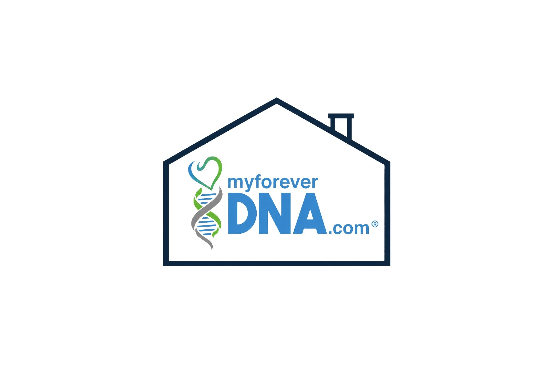 My Forever DNA logo inside a house outline for at-home DNA testing