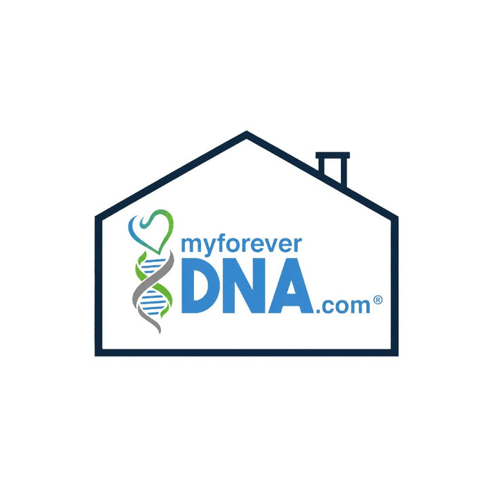 My Forever DNA logo inside a house outline for at-home DNA testing
