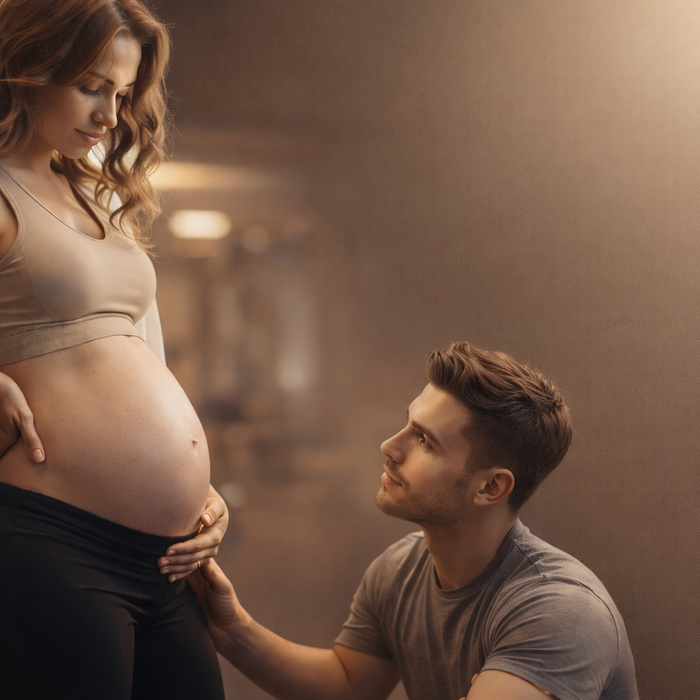 Expecting parents bonding during pregnancy representing non invasive prenatal paternity testing NIPP My Forever DNA