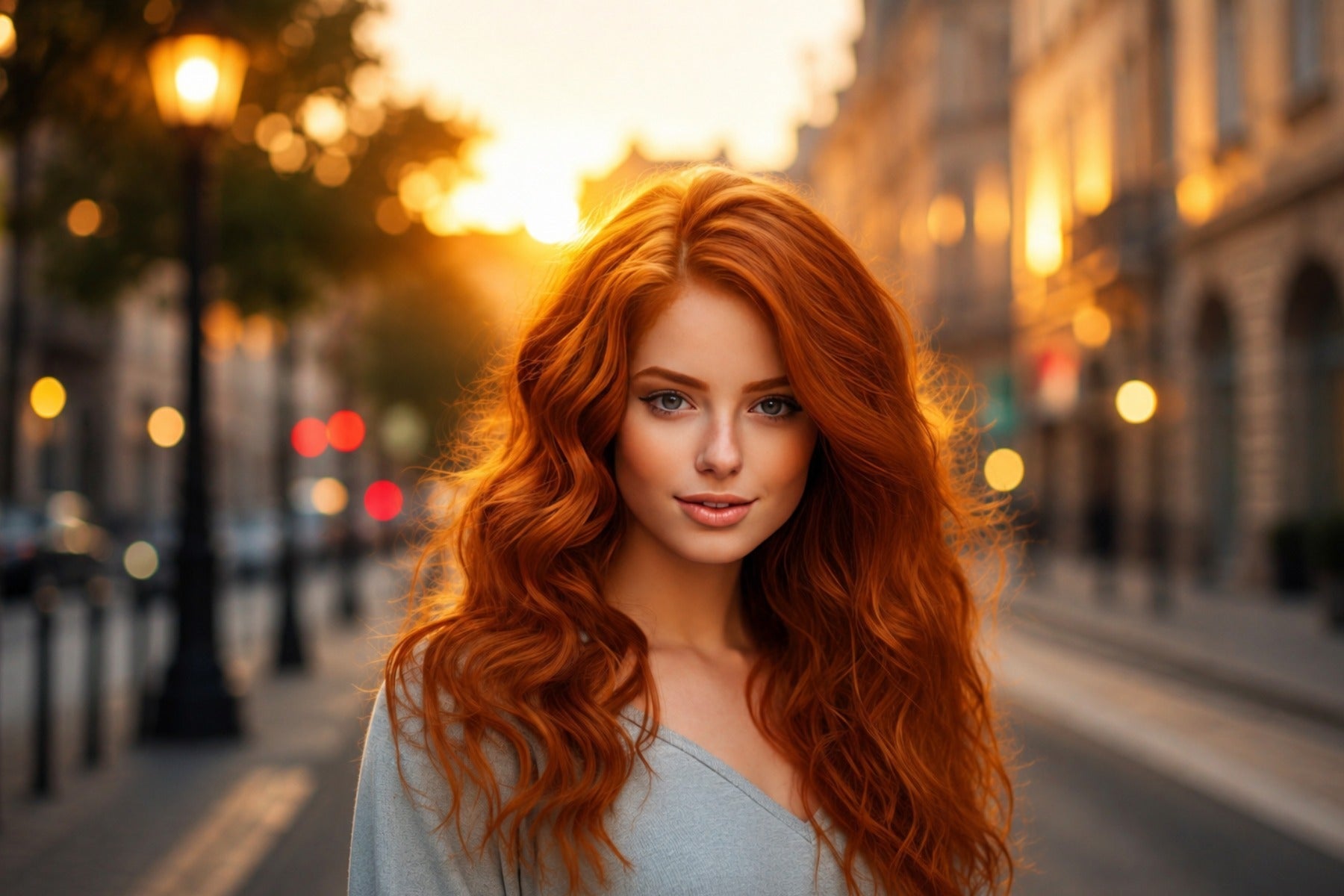 Young woman with red hair representing MC1R genetics and inherited family traits