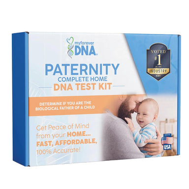 My Forever DNA at-home paternity DNA test kit box for private relationship DNA testing with simple home cheek swab collection.