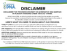 Discreet/Alternative DNA Disclaimer 