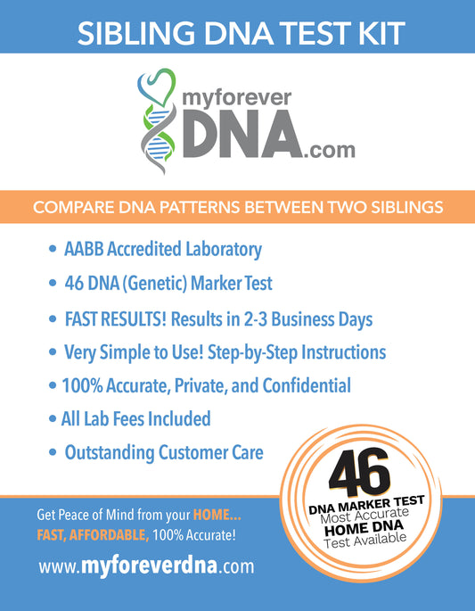 SIBLING | Complete Home DNA Test Kit | All Labs Fees & Shipping Included