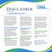 A digital graphic of a 'Disclaimer' card for a 'Grandparent DNA Test' by 'myforever.com'.