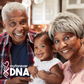 Smiling grandparents with their grandchild, representing My Forever DNA's accurate and reliable grandparent DNA testing services for family confirmation