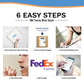 Step-by-step process for My Forever DNA Sibling Test: Order online, receive discrete packaging, collect DNA samples, mail via FedEx, and get fast, accurate results.