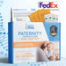 Home Paternity DNA Test Kit with accurate results, FedEx return, cheek swabs, and lab forms for fast testing.