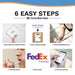 My Forever DNA infographic: 6 easy steps for DNA testing, including kit order, discreet packaging, form completion, sample collection, FedEx shipping, and results.