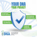 My Forever DNA at-home DNA test image highlighting private testing, secure sample handling, and DNA privacy.