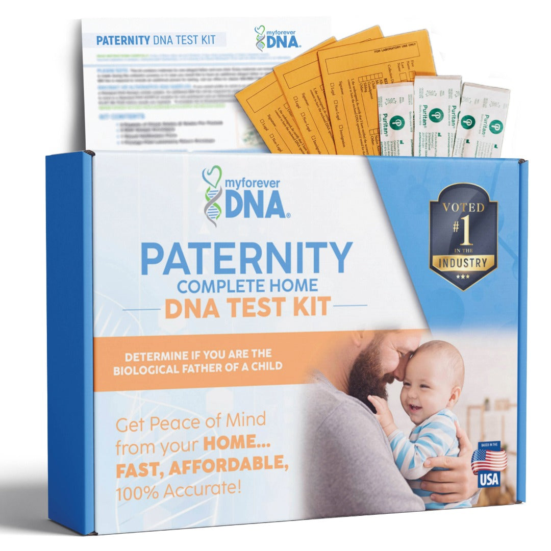 My Forever DNA Paternity Test Kit - Complete at-home DNA testing to determine biological father, fast accurate and affordable results, lab fees included