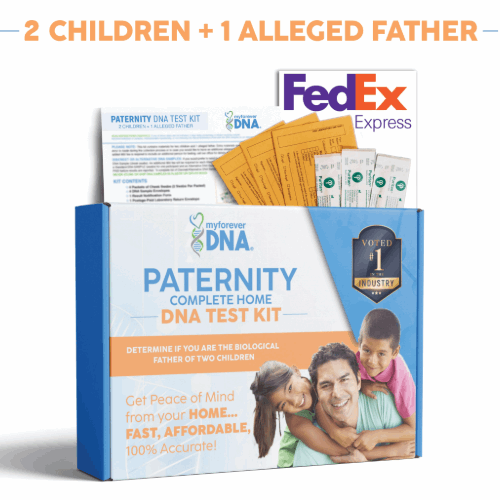 Home Paternity DNA Test Kit | 2 Children + 1 Alleged Father