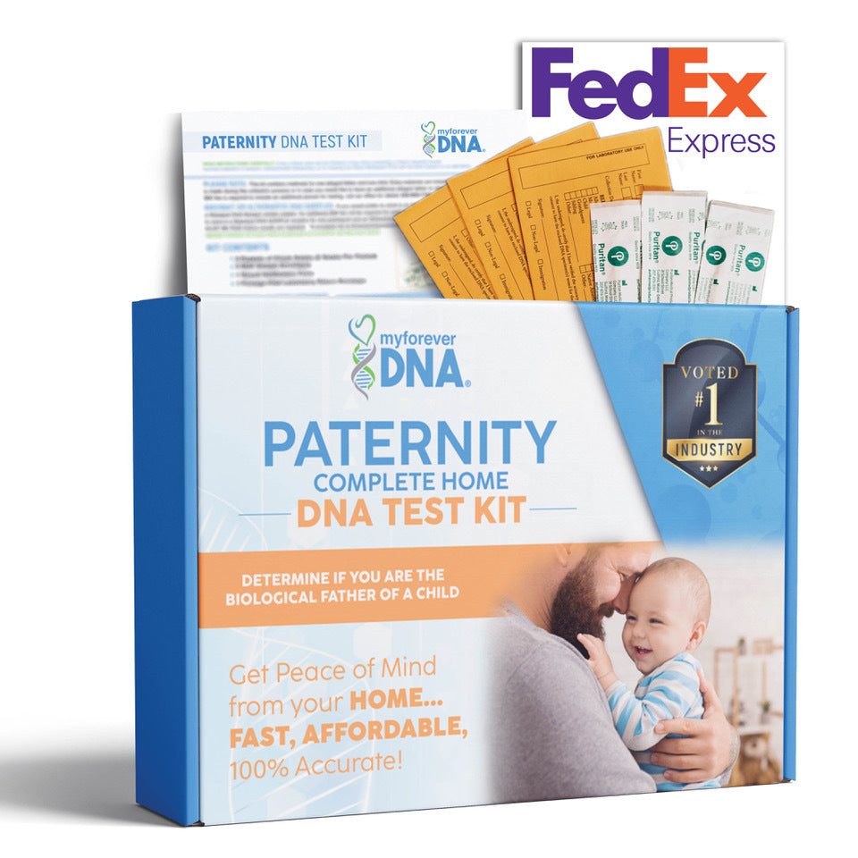 Complete Paternity Home DNA Test Kit by My Forever DNA - All lab fees included, fast accurate results, private at-home testing to confirm biological father